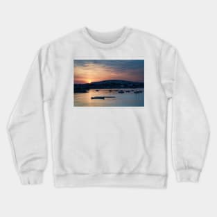 Sunset over Swanage and Purbeck Hills Crewneck Sweatshirt